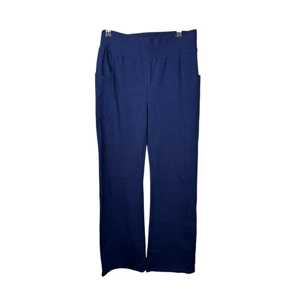 QVC Denim&Co Tall Yoga Stretch Lightly Boot Pant w/Pockets Navy NWOT Size XLT - Picture 4 of 8